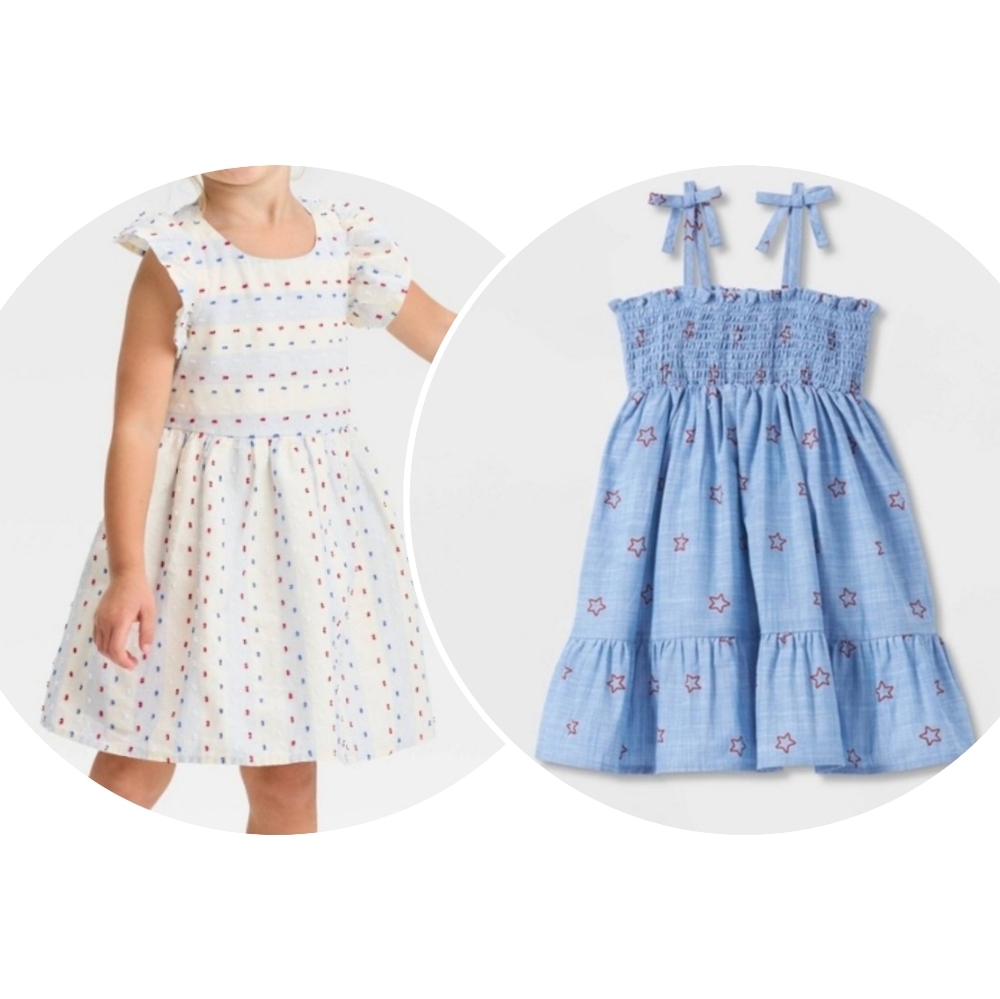 Cat And Jack Red White And Blue Dress Bundle 5t